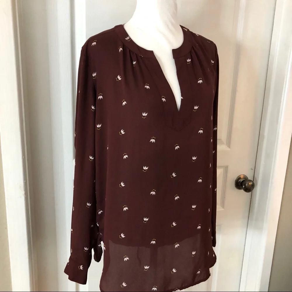 Loft long sleeve floral blouse - Picture 2 of 7